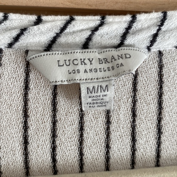 LUCKY BRAND bubble sleeve gauzy button down too CUTE! (MED) - Picture 2 of 13